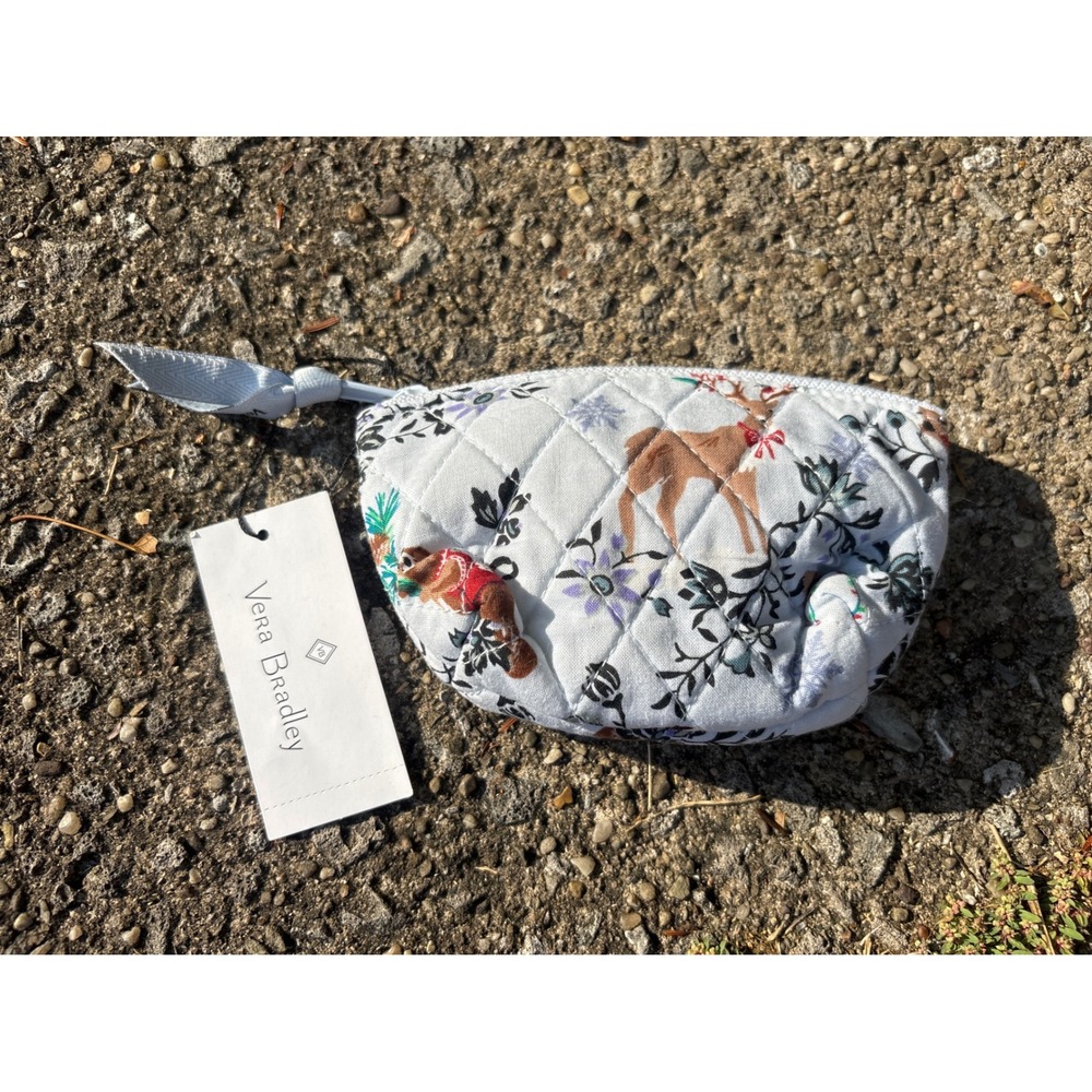 Vera Bradley Merry Mischief Snow Day Hair Accessories Kit Pouch Scrunchie Set